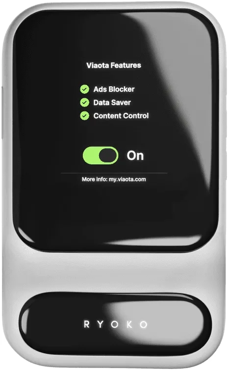 Ryoko Pro WiFi Features Display – Ad Blocker, Data Saver, Content Control, Auto-Connect